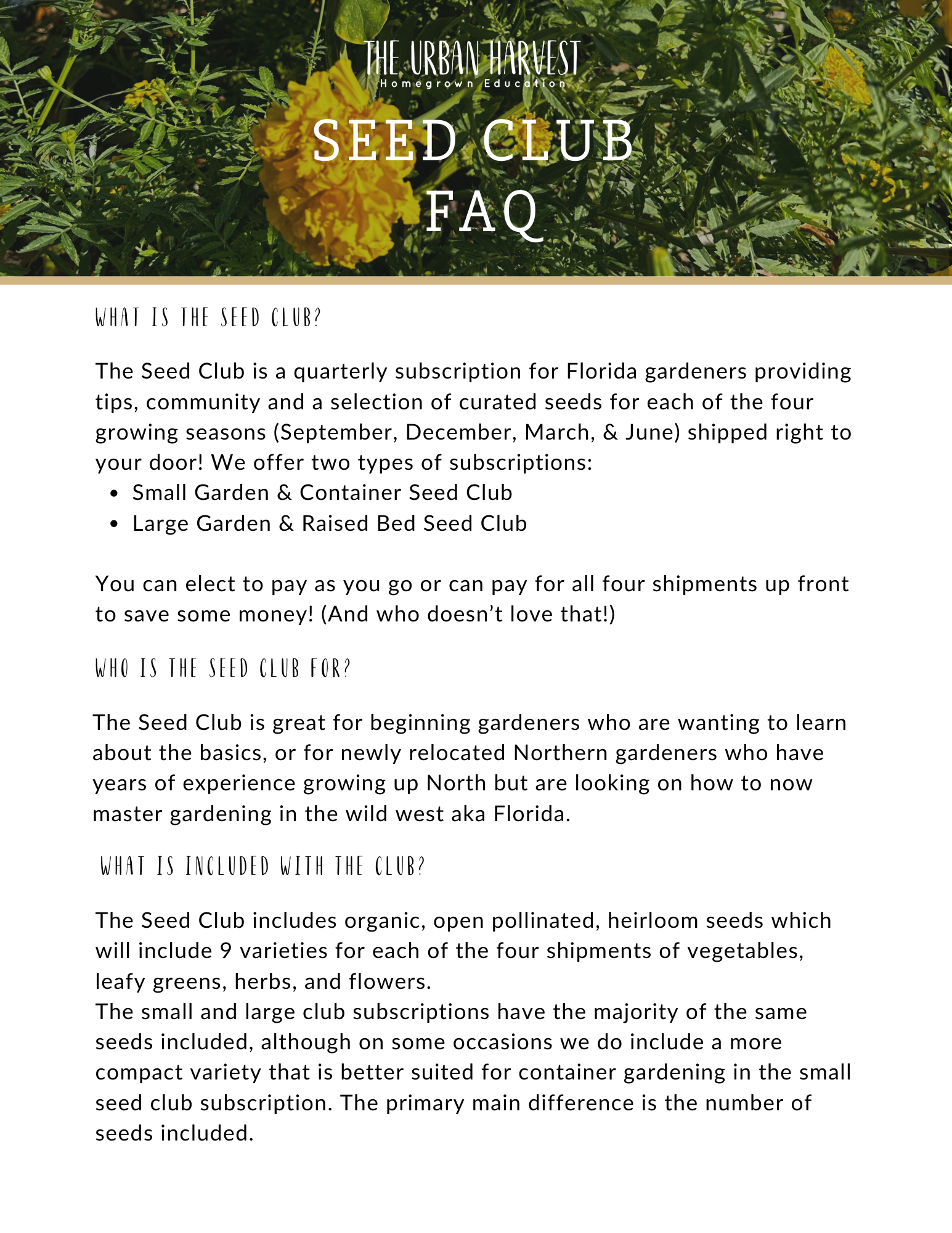 Micro Seed Club – TheUrbanHarvest