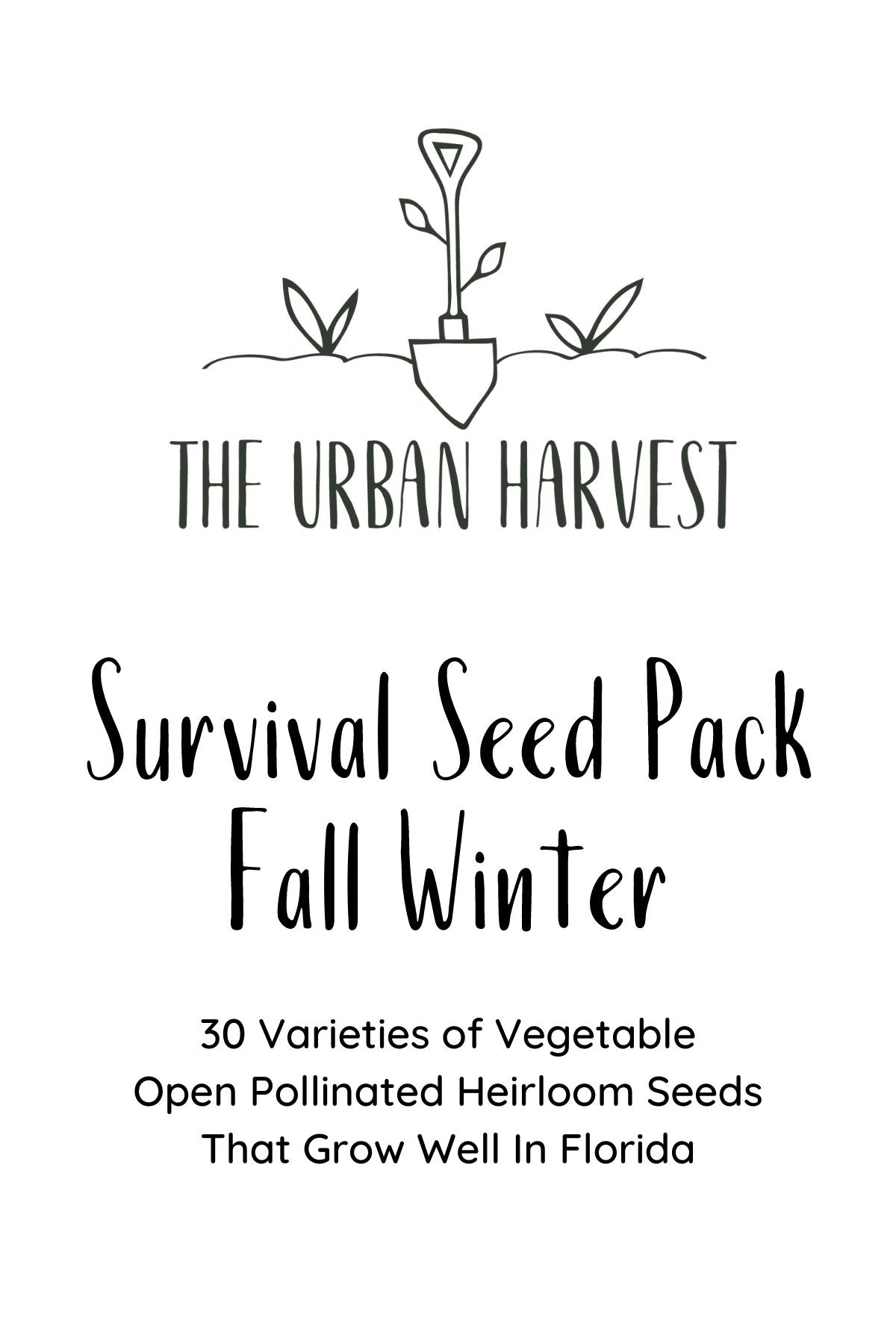 Florida Survival Seed Pack For Fall/Winter