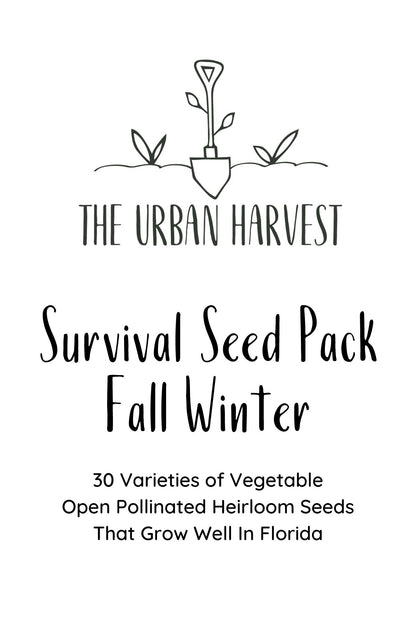 Florida Survival Seed Pack For Fall/Winter